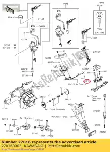 Kawasaki 270160003 lock-assy, ??attaquant de siège - La partie au fond