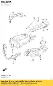 Suzuki 9443014J00 tubería comp, aire i - Lado inferior