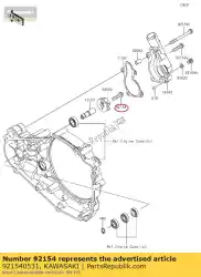 Here you can order the bolt,flanged,6x25 from Kawasaki, with part number 921540531: