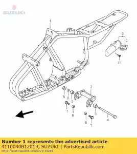 Suzuki 4110040B12019 marco, lt80 - Lado inferior