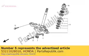 honda 53211028010 race, steering top cone - Bottom side