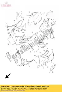 yamaha 5RWF831100PD bouclier de jambe 1 dbnm8 - La partie au fond