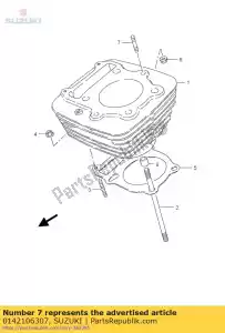 suzuki 0142106307 parafuso, pino - Lado inferior