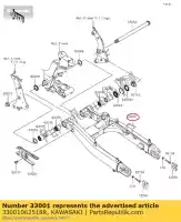 33001062518R, Kawasaki, Arm-comp-swing, f.s.black en650 kawasaki  vulcan 650 2015 2016 2017 2018 2019 2020 2021, Nuovo