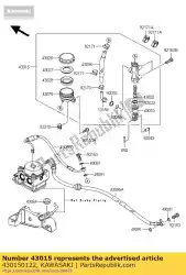 Tutaj możesz zamówić cylinder-assy-master, rr er650c od Kawasaki , z numerem części 430150122: