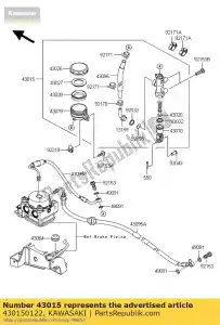 kawasaki 430150122 cylinder-assy-master, rr er650c - Dół