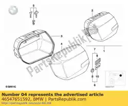 Here you can order the right city system case lid - alpinweiss 3    from BMW, with part number 46547651592: