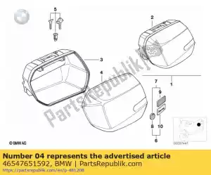 bmw 46547651592 right city system case lid - alpinweiss 3 - Bottom side