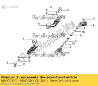 RB000189, Piaggio Group, voetbank, esquerda aprilia derbi etx lbmetx10 lbmetx20 lbmstx10 lbmstx20 150 2014 2016 2017 2018 2019, Novo