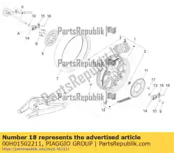 Here you can order the spacer from Piaggio Group, with part number 00H01502211: