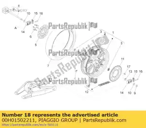 Piaggio Group 00H01502211 spacer - Bottom side