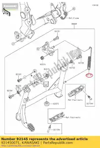 kawasaki 921450071 ressort, béquille latérale zr1000-a1 - La partie au fond