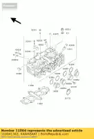 110041342, Kawasaki, pakkingkop zr750-f1 kawasaki zr 750 1999 2001 2003, Nieuw