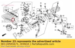 Qui puoi ordinare bullone, perno leva leva da Honda , con numero parte 90114MA5671: