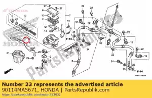 honda 90114MA5671 bullone, perno leva leva - Il fondo