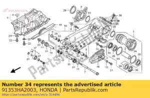 honda 91353HA2003 oring, support de roulement (arai) - La partie au fond