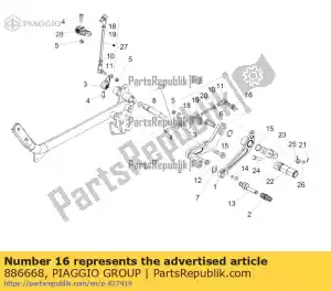 Piaggio Group 886668 spacer - Bottom side