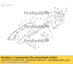 Here you can order the fairing from Piaggio Group, with part number GU0557323000YM2: