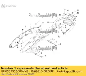 Piaggio Group GU0557323000YM2 fairing - Bottom side