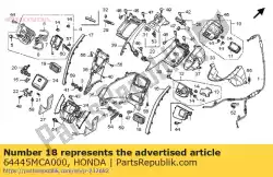 Aqui você pode pedir o conjunto de saída., r. Fr inferior em Honda , com o número da peça 64445MCA000: