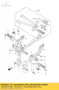 Suzuki 4360047H00 poggiapiedi assy, ??p - Il fondo