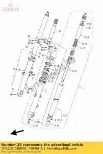 yamaha 5PS231730000 husillo, cono - Lado inferior