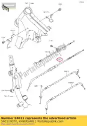 Aquí puede pedir embrague de cable de Kawasaki , con el número de pieza 540110070: