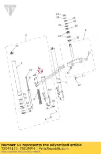 triumph T2044165 spacer - Bottom side