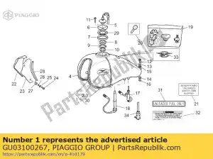 Piaggio Group GU03100267 fuel tank steel - Bottom side