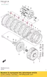 Qui puoi ordinare disco, frizione dr da Suzuki , con numero parte 2145110H00: