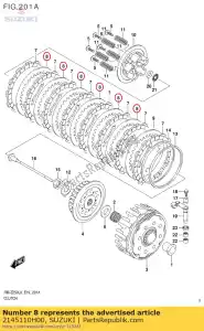 suzuki 2145110H00 disco, frizione dr - Il fondo