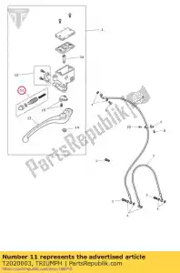 triumph T2020003 piston set , m/cyl 14.0 - Bottom side