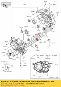 kawasaki 920450761 kogellagers, 25x42x9 bx250aef - Onderkant