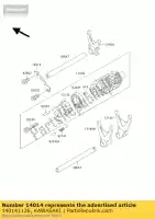 140141126, Kawasaki, posizione della piastra zx750-p1 kawasaki zx 750 1996 1997 1998 1999 2000 2001 2002, Nuovo