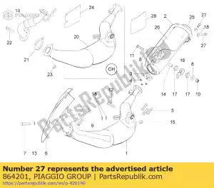 Piaggio Group 864201 parafuso - Lado inferior