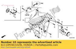 Aqui você pode pedir o conjunto de defensa, fr. (wl) * type5 * em Honda , com o número da peça 61110MJWJ10ZB: