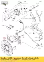 41080062811H, Kawasaki, disco, rr, w / r, preto kawasaki vulcan s abs en650 special edition cafe se 650 , Novo