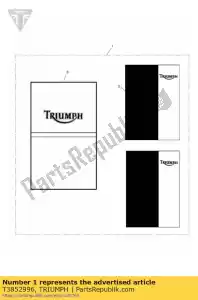 triumph T3852996 handboek assy - Onderkant