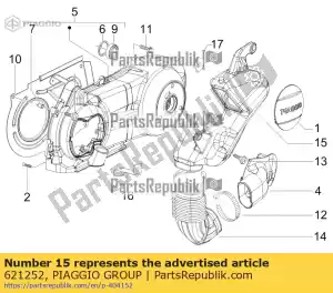 Piaggio Group 621252 caja de enfriamiento - Lado inferior