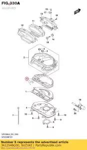 Suzuki 3412548G00 reflector assy - Bottom side