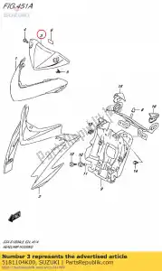 suzuki 5181104K00 habitação, cabeça - Lado inferior