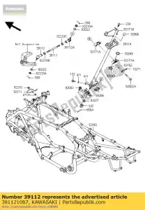 Kawasaki 391121087 rodend-tie - Bottom side