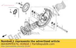 Tutaj możesz zamówić szprycha zestaw a od Honda , z numerem części 06440MFE670: