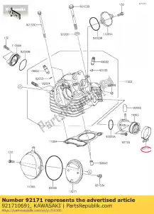 kawasaki 921710691 01 abrazadera - Lado inferior