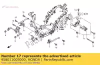 958011005000, Honda, bullone, flangia, 10x50 honda (l) japanese domestic / nc29-100 cbr fes gl nes nps pes sh trx vfr vt 50 125 150 300 400 600 750 1500 1987 1989 1990 1997 1998 1999 2000 2001 2002 2003 2004 2005 2006 2007 2008 2009 2010 2011 2012 2013, Nuovo