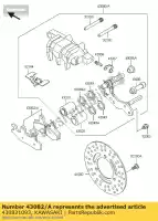 430821093, Kawasaki, pad-assy-brake klf300-c1 kawasaki klf 300 2000 2001 2002 2003 2004 2005 2006, Nieuw