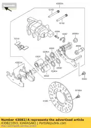 Here you can order the pad-assy-brake klf300-c1 from Kawasaki, with part number 430821093: