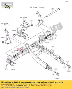 kawasaki 420360706 sleeve,lh,20.1x28x75.8 er650ec - Bottom side