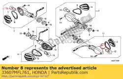 Here you can order the packing, lens from Honda, with part number 33607MFL761: