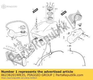 Piaggio Group 86238201WR35 fuel tank - Bottom side